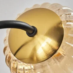 hofstein Plafonnier - Verre Chehalis Or, Noir, 6 lumières