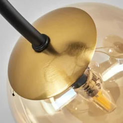 hofstein Plafonnier - Verre Chehalis Or, Noir, 6 lumières