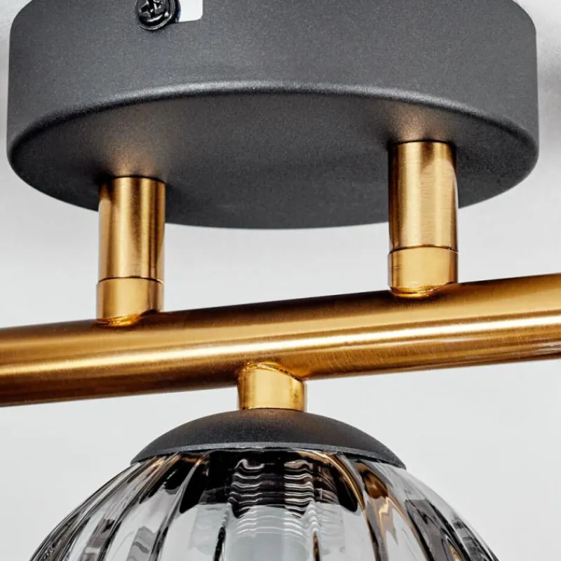 Lampes Dorées-hofstein Plafonnier - Verre Chehalis Or, Noir, 3 lumières