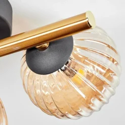 Lampes Dorées-hofstein Plafonnier - Verre Chehalis Or, Noir, 3 lumières