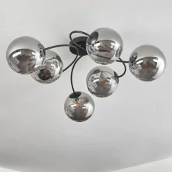 hofstein Plafonnier - Verre Chehalis Fumé, 6 lumières