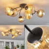Lampes À Boules-hofstein Plafonnier - Verre Chehalis Ambre, 6 lumières