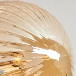 Lampes À Boules-hofstein Plafonnier - Verre Chehalis Ambre, 6 lumières