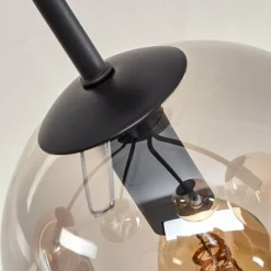 hofstein Plafonnier - Verre Gastor Ambre, Fumé, 5 lumières