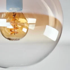 hofstein Plafonnier - Verre Gastor Ambre, Clair, 1 lumière