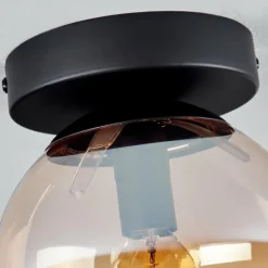 hofstein Plafonnier - Verre Gastor Ambre, Clair, 1 lumière