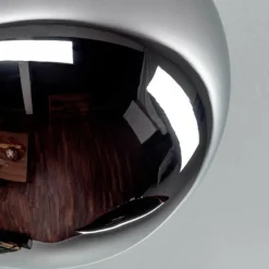 hofstein Plafonnier - Verre Gastor Chrome, Fumé, 1 lumière