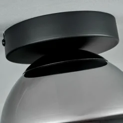 hofstein Plafonnier - Verre Gastor Chrome, Fumé, 1 lumière