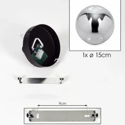 hofstein Plafonnier - Verre Gastor Fumé, 1 lumière