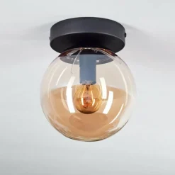 hofstein Plafonnier - Verre Gastor Ambre, 1 lumière