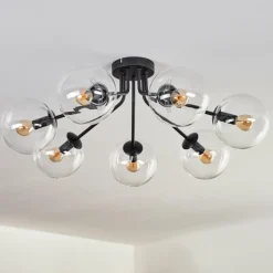 hofstein Plafonnier - Verre Gastor Clair, 7 lumières