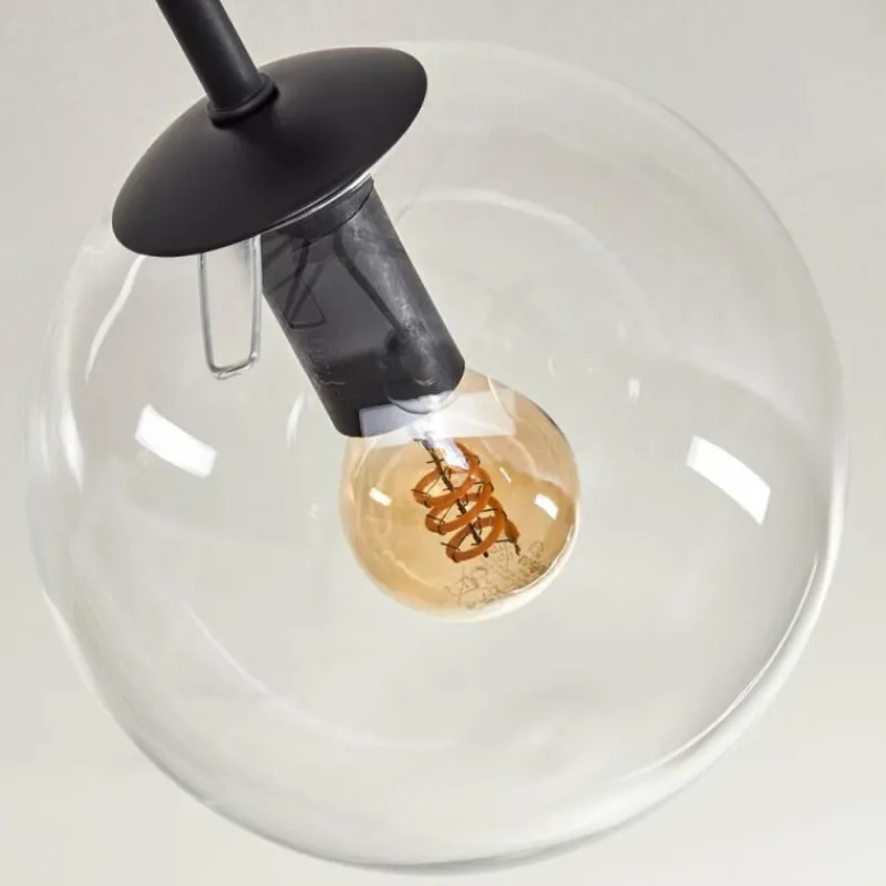 hofstein Plafonnier - Verre Gastor Clair, 5 lumières