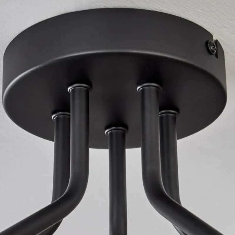 hofstein Plafonnier - Verre Gastor Clair, 5 lumières