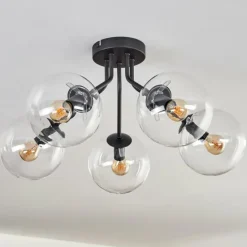 hofstein Plafonnier - Verre Gastor Clair, 5 lumières