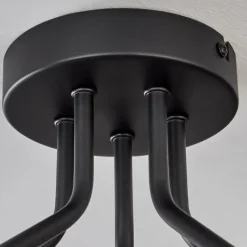 hofstein Plafonnier - Verre Gastor Ambre, Clair, 5 lumières