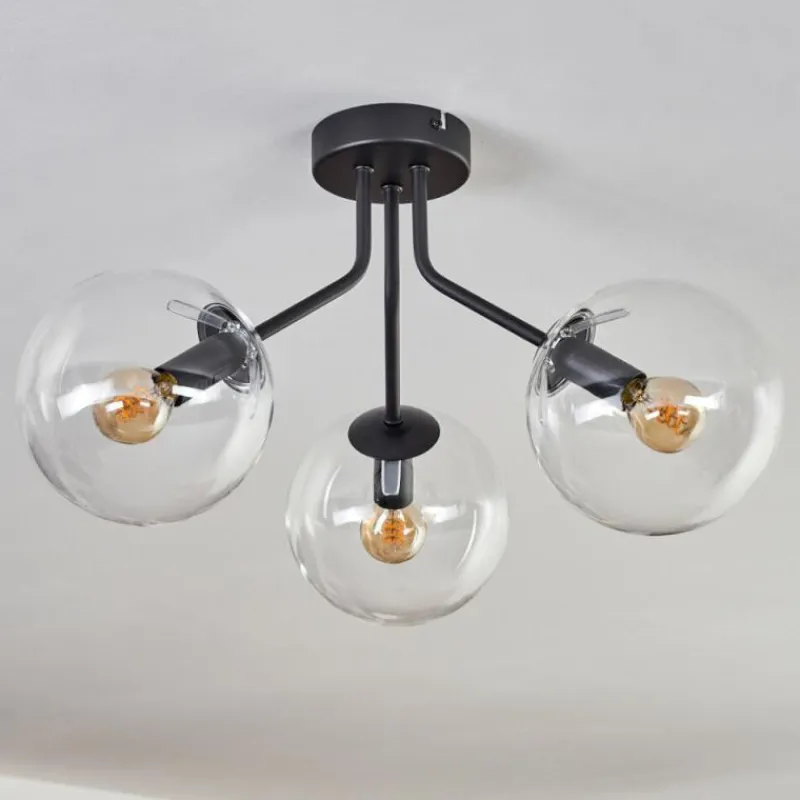 hofstein Plafonnier - Verre Gastor Clair, 3 lumières