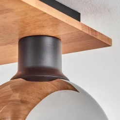 hofstein Plafonnier - Verre Koyoto Écru, Noir, 4 lumières