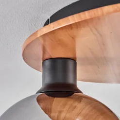 hofstein Plafonnier - Verre Koyoto Écru, Noir, 3 lumières