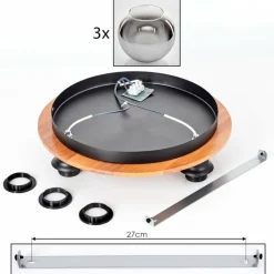 hofstein Plafonnier - Verre Koyoto Écru, Noir, 3 lumières