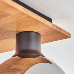 hofstein Plafonnier - Verre Koyoto Écru, Noir, 4 lumières