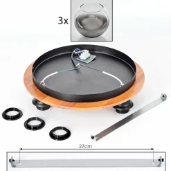 hofstein Plafonnier - Verre Koyoto Écru, Noir, 3 lumières