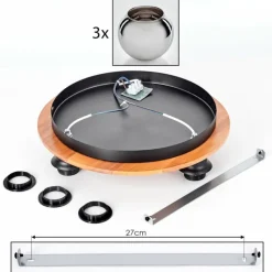 hofstein Plafonnier - Verre Koyoto Écru, Noir, 3 lumières