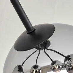 hofstein Plafonnier - Verre Koyoto Chrome, Fumé, 5 lumières