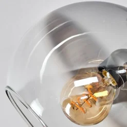 hofstein Plafonnier - Verre Koyoto Clair, Fumé, 5 lumières