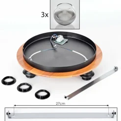 hofstein Plafonnier - Verre Koyoto Écru, Noir, 3 lumières