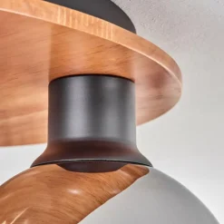 hofstein Plafonnier - Verre Koyoto Écru, Noir, 3 lumières