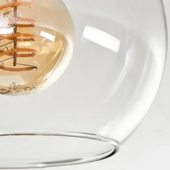 hofstein Plafonnier - Verre Koyoto Écru, Noir, 4 lumières