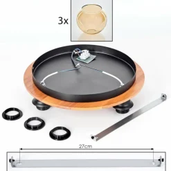 hofstein Plafonnier - Verre Koyoto Écru, Noir, 3 lumières