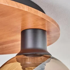 hofstein Plafonnier - Verre Koyoto Écru, Noir, 3 lumières