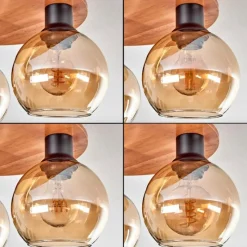 Lampes À Boules-hofstein Plafonnier - Verre Koyoto Écru, Noir, 6 lumières