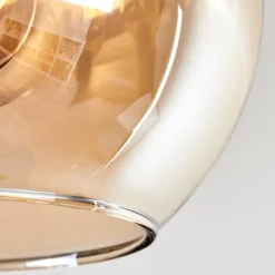 Lampes À Boules-hofstein Plafonnier - Verre Koyoto Écru, Noir, 6 lumières