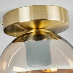 hofstein Plafonnier - Verre Koyoto Laiton, 1 lumière