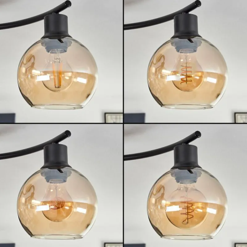 hofstein Plafonnier - Verre Koyoto Ambre, 4 lumières