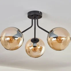 hofstein Plafonnier - Verre Koyoto Ambre, 3 lumières