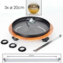 Lampes Dorées-hofstein Plafonnier - Verre Koyoto Écru, Noir, 3 lumières