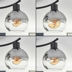 hofstein Plafonnier - Verre Koyoto Clair, Fumé, 4 lumières