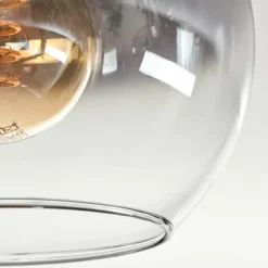 hofstein Plafonnier - Verre Koyoto Clair, Fumé, 4 lumières