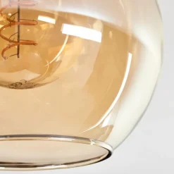 Lampes À Boules-hofstein Plafonnier - Verre Koyoto Écru, Noir, 4 lumières