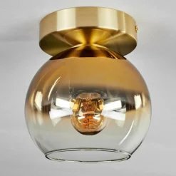 hofstein Plafonnier - Verre Koyoto Laiton, 1 lumière