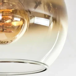 Lampes Dorées-hofstein Plafonnier - Verre Koyoto Écru, Noir, 3 lumières