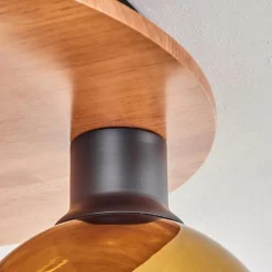 Lampes Dorées-hofstein Plafonnier - Verre Koyoto Écru, Noir, 3 lumières