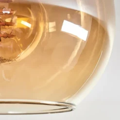 hofstein Plafonnier - Verre Koyoto Écru, Noir, 5 lumières