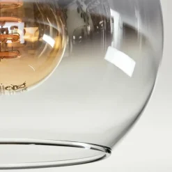 hofstein Plafonnier - Verre Koyoto Chrome, Clair, Fumé, 4 lumières