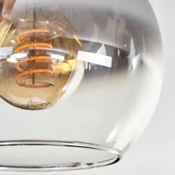 hofstein Plafonnier - Verre Koyoto Écru, Noir, 5 lumières