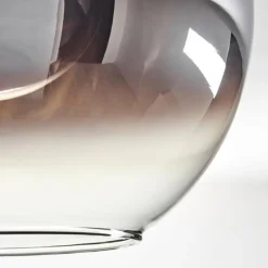 Suspension Verre Fumé-hofstein Plafonnier - Verre Koyoto Écru, Noir, 5 lumières