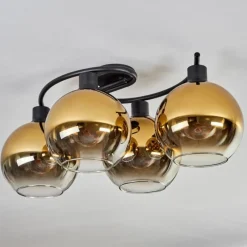 hofstein Plafonnier - Verre Koyoto Or, Clair, 4 lumières